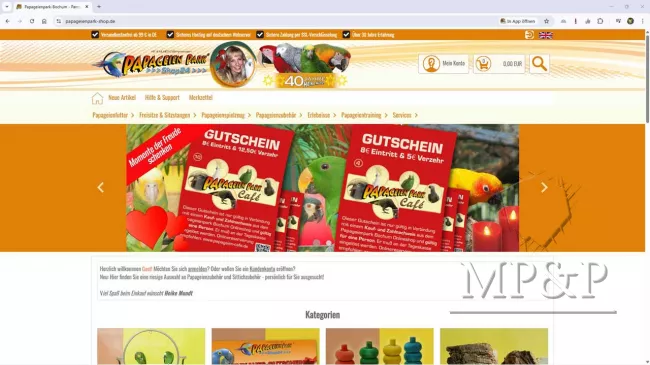 Digitalisierung im Einzelhandel: Papageienpark Shop